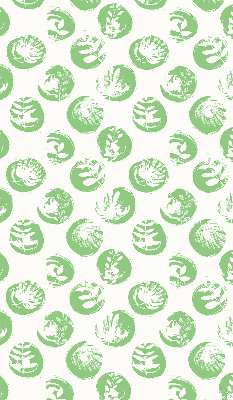 Blackout roller blind Plants reflected on green circles
