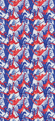 Fabric roller blind for window Red monkeys