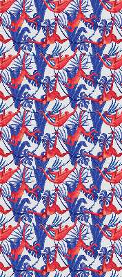 Fabric roller blind for window Red monkeys