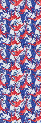 Fabric roller blind for window Red monkeys