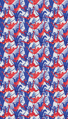 Fabric roller blind for window Red monkeys