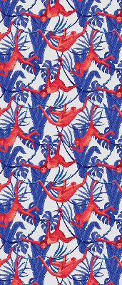 Fabric roller blind for window Red monkeys