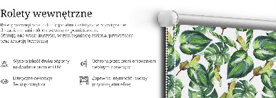 Blackout roller blind Tropical plants