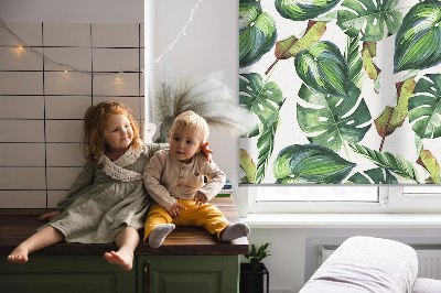 Blackout roller blind Tropical plants