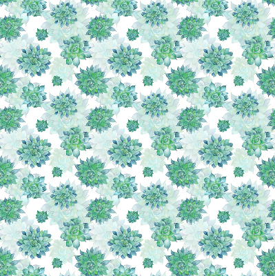 Blackout roller blind for window Green flowers
