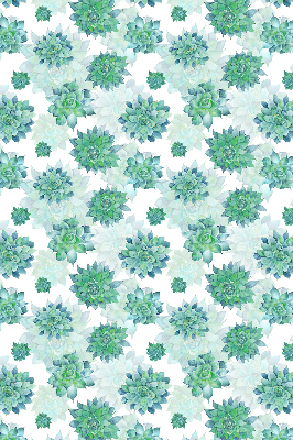 Blackout roller blind for window Green flowers