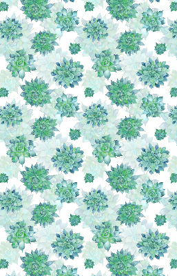 Blackout roller blind for window Green flowers