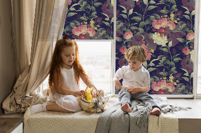 Blackout roller blind Flowers
