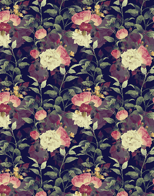 Blackout roller blind Flowers