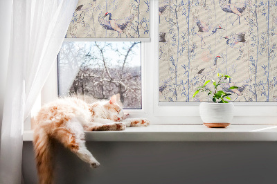 Blackout roller blind for window Herons