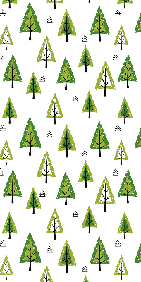 Fabric roller blind for window Drawn forest