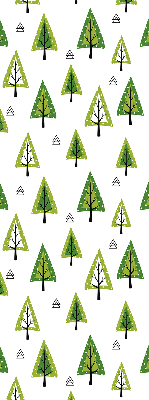 Fabric roller blind for window Drawn forest