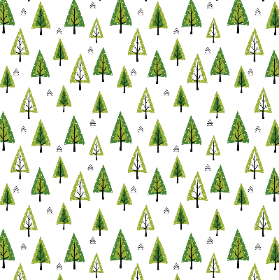 Fabric roller blind for window Drawn forest