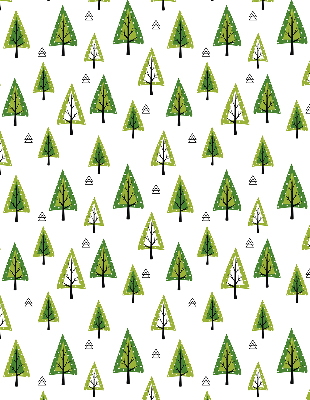 Fabric roller blind for window Drawn forest