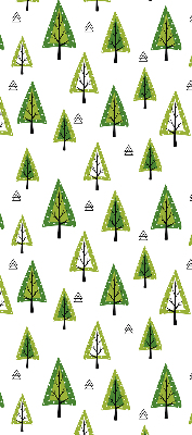 Fabric roller blind for window Drawn forest