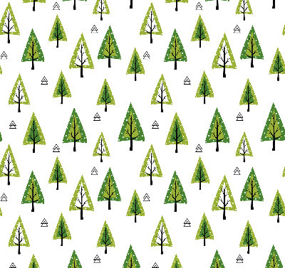 Fabric roller blind for window Drawn forest