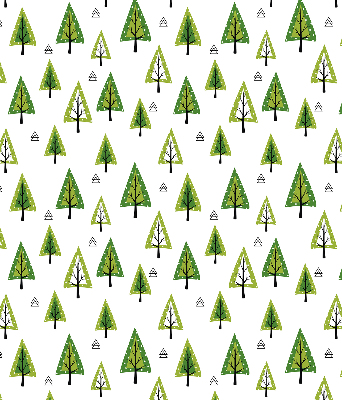 Fabric roller blind for window Drawn forest