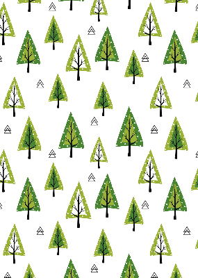 Fabric roller blind for window Drawn forest