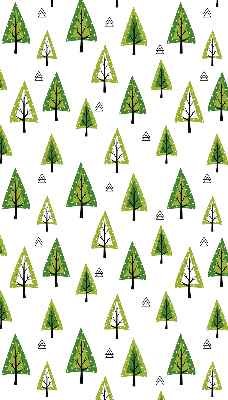 Fabric roller blind for window Drawn forest