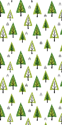 Fabric roller blind for window Drawn forest
