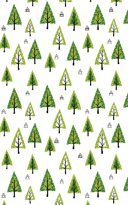 Fabric roller blind for window Drawn forest