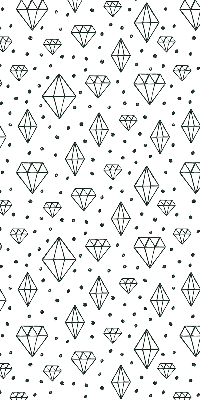 Blackout roller blind for window Drawn diamonds