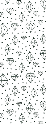 Blackout roller blind for window Drawn diamonds