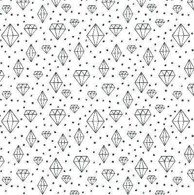 Blackout roller blind for window Drawn diamonds