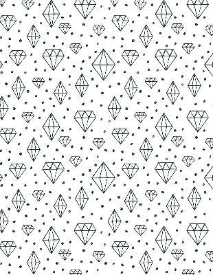 Blackout roller blind for window Drawn diamonds