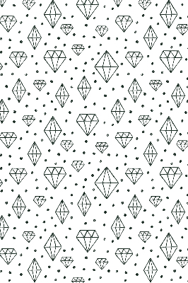 Blackout roller blind for window Drawn diamonds
