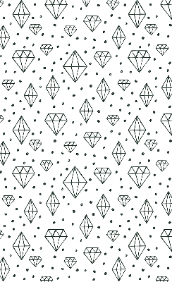 Blackout roller blind for window Drawn diamonds
