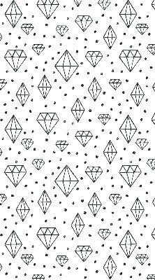 Blackout roller blind for window Drawn diamonds