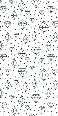 Blackout roller blind for window Drawn diamonds