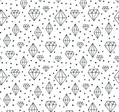 Blackout roller blind for window Drawn diamonds