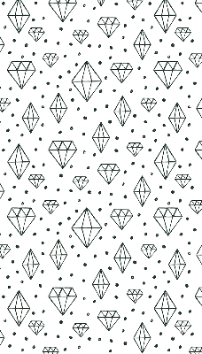 Blackout roller blind for window Drawn diamonds