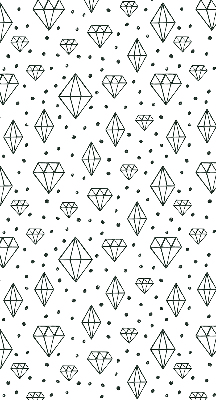Blackout roller blind for window Drawn diamonds