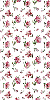 Fabric roller blind for window Pink flower
