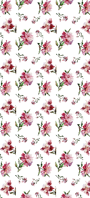 Fabric roller blind for window Pink flower