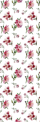 Fabric roller blind for window Pink flower