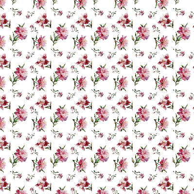 Fabric roller blind for window Pink flower