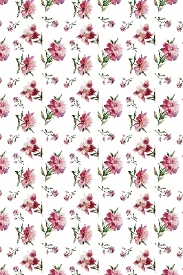 Fabric roller blind for window Pink flower
