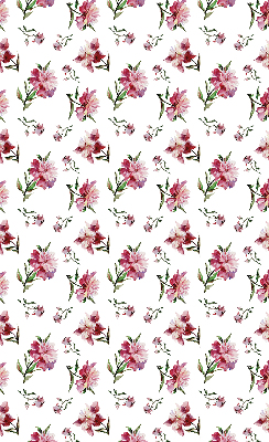 Fabric roller blind for window Pink flower