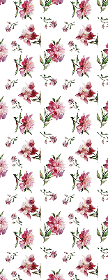 Fabric roller blind for window Pink flower