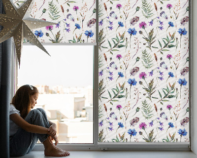 Blackout roller blind Colorful flowers