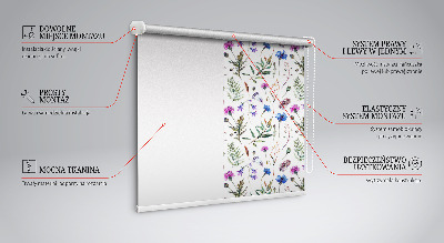 Blackout roller blind Colorful flowers