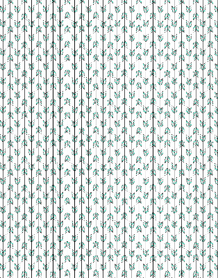 Fabric roller blind for window Small colorful fir trees