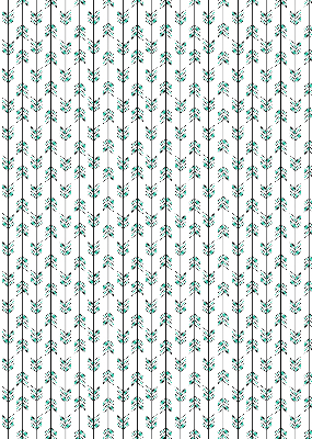 Fabric roller blind for window Small colorful fir trees