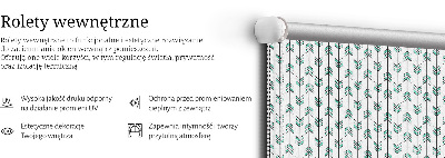 Fabric roller blind for window Small colorful fir trees