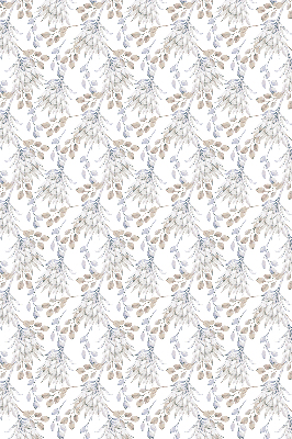 Blackout roller blind for window White flowers