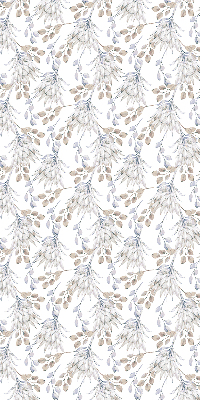 Blackout roller blind for window White flowers
